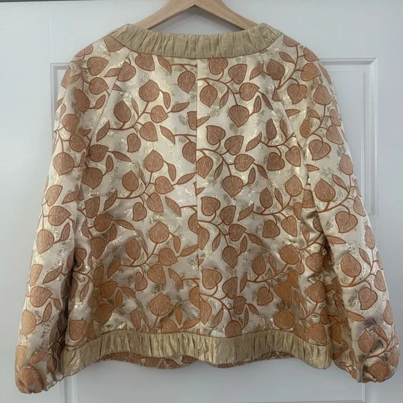 Vintage Moschino Collarless Gold Jacket - Picture 3 of 6